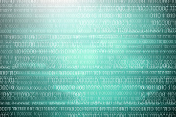 Leinwandbilder - Abstract binary code on blue screen