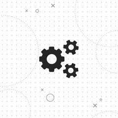 Poster - Settings, gear, vector best flat icon