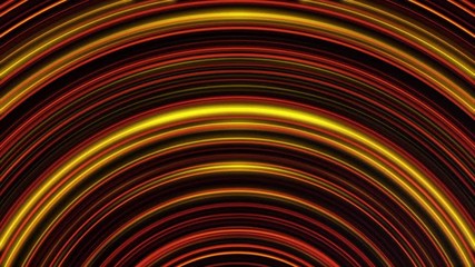 Poster - Animation of abstract red and blue neon circles moving and shimmering on a dark background. Colorful animation.