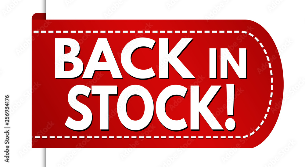 Back in stock banner design Stock Vector | Adobe Stock