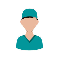 Wall Mural - surgeon avatar character icon