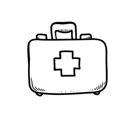 Canvas Print - medical kit isolated icon