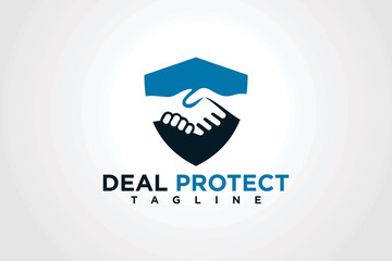 Wall Mural - deal protect logo design template