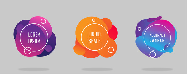 Leinwandbilder - set of abstract geometric shape banner, abstract modern graphic element