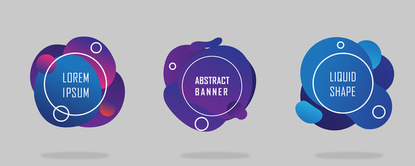 Leinwandbilder - set of abstract geometric shape banner, abstract modern graphic element