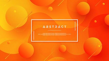 Poster - dynamic textured background design in 3d style with orange color. fluid, liquid gradient vector back