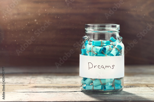Fotomural Dream concept Full glass jar cherished wishes