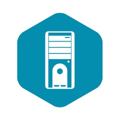 Poster - Computer system unit icon in simple style isolated vector illustration