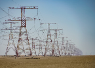 power poles in desert