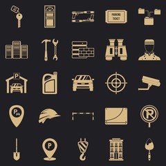 Poster - Spanner icons set. Simple set of 25 spanner vector icons for web for any design