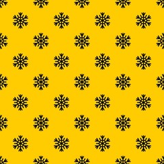 Poster - Snowflake pattern seamless vector repeat geometric yellow for any design