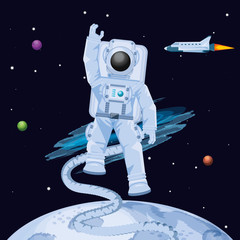 astronaut in the space character