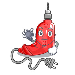 Poster - Doctor electric drill in the cartoon shape