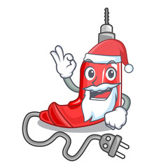 Poster - Santa electric drill in the cartoon box