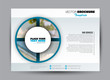© Natalie Adams - Flyer, brochure, billboard template design landscape orientation for business, education, school, presentation, website. Blue color. Editable vector illustration.