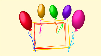 frame for labels and balloons