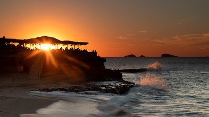 sunset over the sea