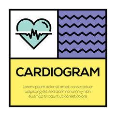 Canvas Print - CARDIOGRAM ICON CONCEPT