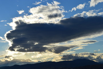 Blue sky with white clouds 