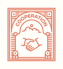 Sticker - COOPERATION ICON CONCEPT