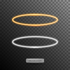 Wall Mural - Shining angel halo. Realistic Angel ring. Holy nimbus. Vector