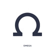 omega icon on white background. Simple element illustration from greece concept.