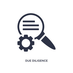 Wall Mural - due diligence icon on white background. Simple element illustration from human resources concept.