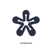 Hypericum Icon On White Background. Simple Element Illustration From Nature Concept.
