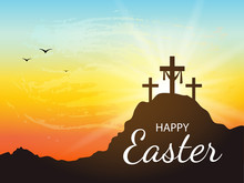 Happy Easter Greeting Card.
