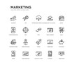© Meth Mehr - set of 20 line icons such as price, web package, favorite web, web cursor, off, rss, configuration, upload to cloud, download from cloud, on. marketing outline thin icons collection. editable 64x64