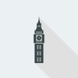 Fototapeta Big Ben - London postage stamp icon