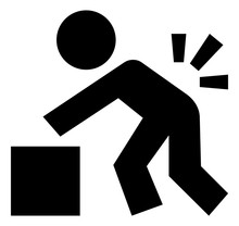 Person Lifting Heavy Object Vector Icon