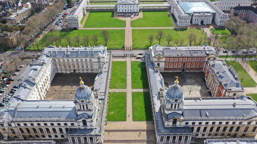 Cuadros en Lienzo Aerial bird's eye view photo taken by drone of iconic Greenwich University in Pa