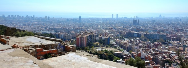 Wall Mural - Bunkers In Barcelona, Spain