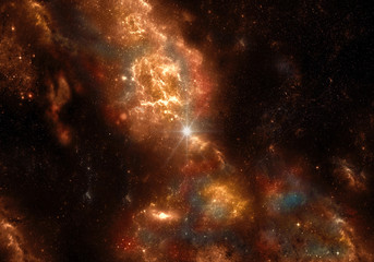 Poster - Artistic Abstract Nebula Space Galaxy Creative Artwork Background
