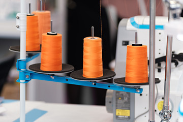 Aufkleber - Colorful reels of threads. Background