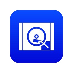 Poster - Turntable icon digital blue for any design isolated on white vector illustration