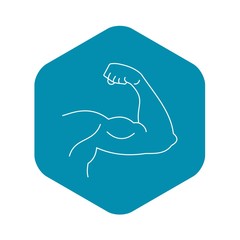 Wall Mural - Strong hand muscle icon. Outline illustration of strong hand muscle vector icon for web