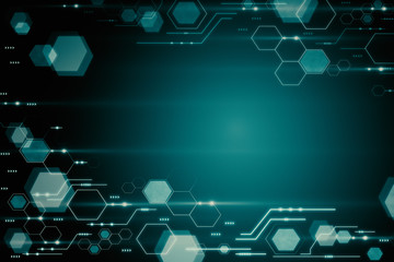 Aufkleber - Abstract hexagonal background