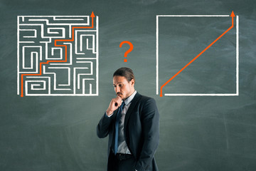 Aufkleber - Businessman with maze