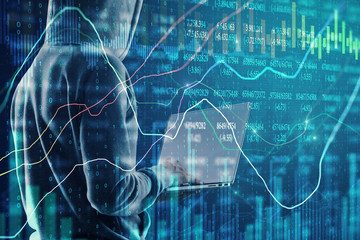 Poster - Hacking and market concept