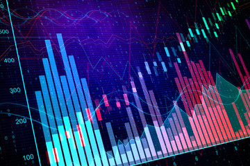 Colorful forex chart texture