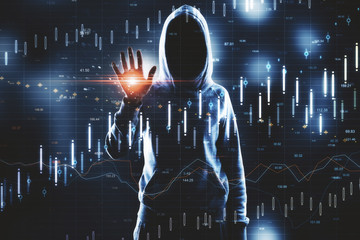 Poster - Hacking and stock concept