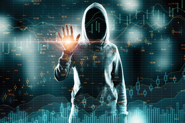 Poster - Hacking and market concept