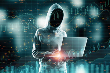 Poster - Hacking, technology and broker concept