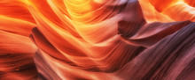 Scenic Colorful Waves In Famous Antelope Canyon, Arizona, USA