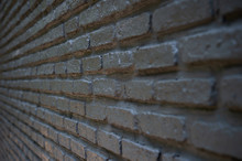 Side Angle Of Textured Black Brick Wall Interior Loft Background