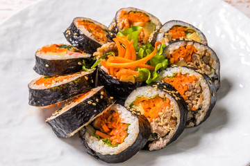 Wall Mural - 韓国ののり巻き　Korean foods gimbap(kimbap)