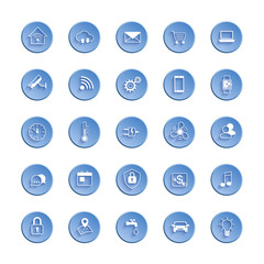 Poster - internet of things web icon set. icon set of automation system and smart home control. vector illust