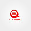 intestine logo template, creative vector logo design, bowel logo, medical icon, emblem,illustration element